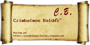Czimbalmos Baldó névjegykártya